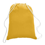 Load image into Gallery viewer, Sport Drawstring Bag, 100% Cotton, Gold Color
