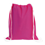 Load image into Gallery viewer, Sport Drawstring Bag, 100% Cotton, Hot Pink Color
