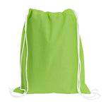 Load image into Gallery viewer, Sport Drawstring Bag, 100% Cotton, Lime Color
