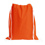 Load image into Gallery viewer, Sport Drawstring Bag, 100% Cotton, Orange Color
