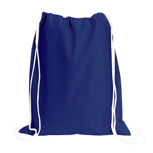 Sport Drawstring Bag, 100% Cotton, Royal Color