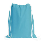 Load image into Gallery viewer, Sport Drawstring Bag, 100% Cotton, Turquoise Color
