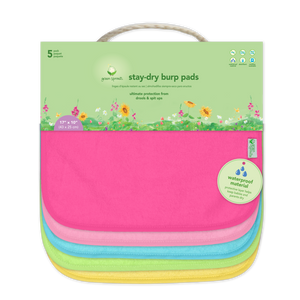 Embroidery Blanks, Stay - Dry Burp pads (5 packs), Pastel Colors by Green Sprouts