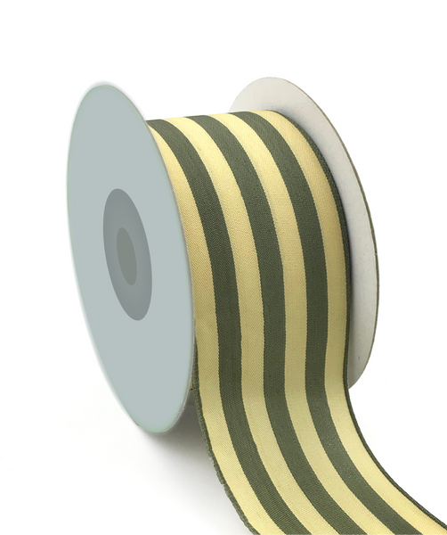 Tan Striped Ribbon Striped Ribbon with Woven Edge, 2