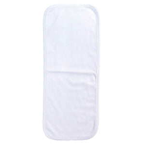 Sublimation Baby Burp Cloth with Scallop Trim (White), 65% Polyester / 35% Cotton