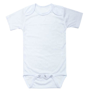 Sublimation Baby Short Sleeve Onesie, White, 100% Polyester