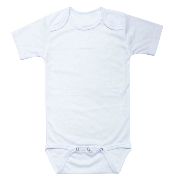 Bulk Baby Bodysuits for Sublimation - 100% Polyester - White