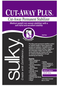Cut-Away Plus (7.67" x 8 yds. Roll) Stabilizer, White Color by SULKY