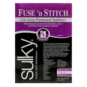 Cut-Away Fuse'n Stitch (24" x 1 yd. pkg) Stabilizer, White Color by SULKY