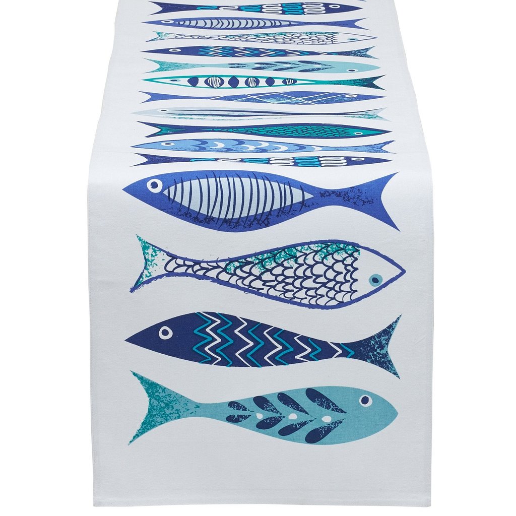 Table Runner with Fish Designs