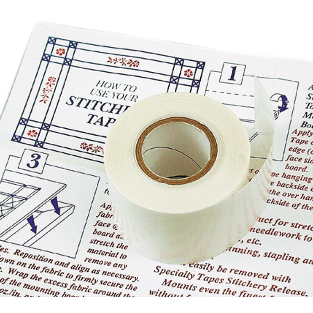 Tape for Mounting Stitchery, 1.5" x 60' Roll, (Double-Sided)
