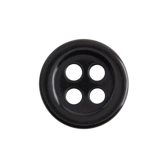 Thick Super Strong Shirt Buttons (Collar / Sleeve / Front), Black Color, Various Sizes
