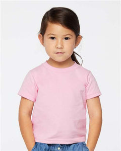 Toddler Jersey T-shirt, 100% Cotton, Light Pink