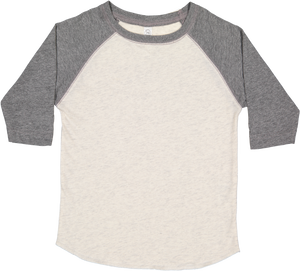 Toddler (Unisex) Raglan Baseball T-Shirt  (Natural Heather / Granite Heather)