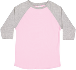 Load image into Gallery viewer, Toddler (Unisex) Raglan Baseball T-Shirt  (Pink / Vintage Heather)
