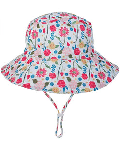 Toddler, Sun Protection Bucket Hat (Flowers & Leaves)