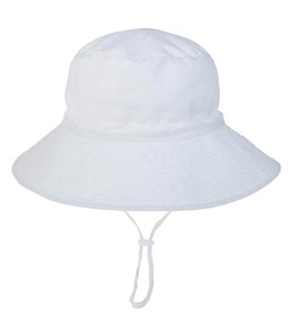 Toddler, Sun Protection Bucket Hat (White)