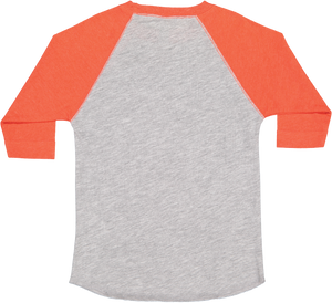 Toddler (Unisex) Raglan Baseball T-Shirt  (Vintage Heather / Vintage Orange)