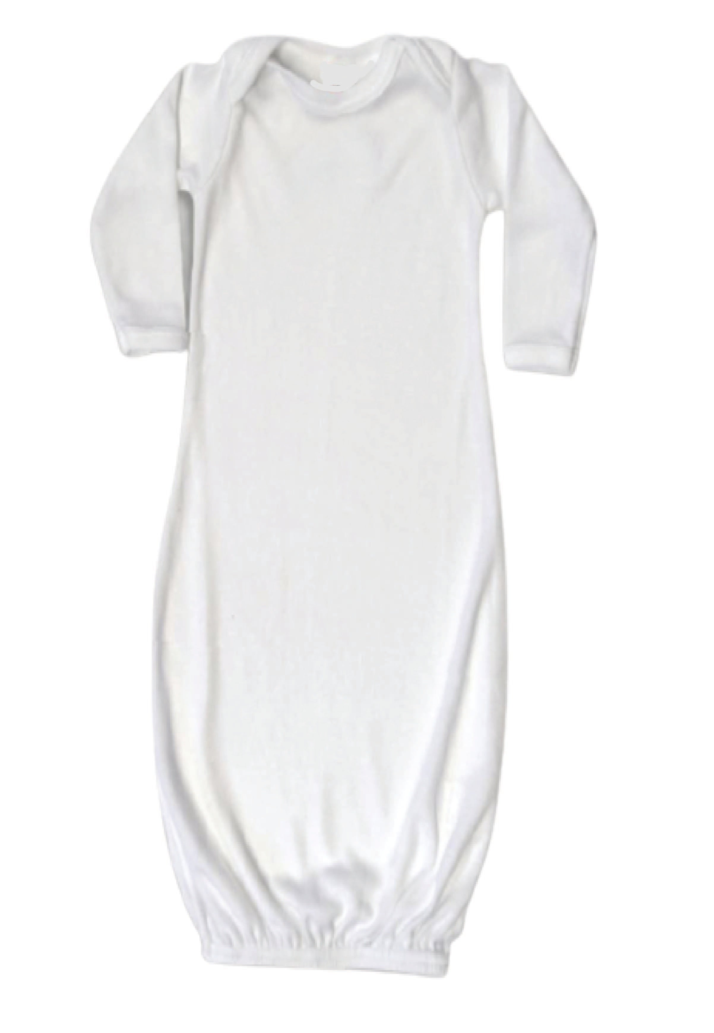 Sublimation Baby Gown, 100% Polyester, White