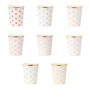 Valentine Hearts Cups, Pack of 8