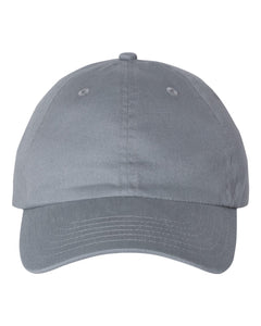 Adult Brushed Twill Cap, Dark Grey