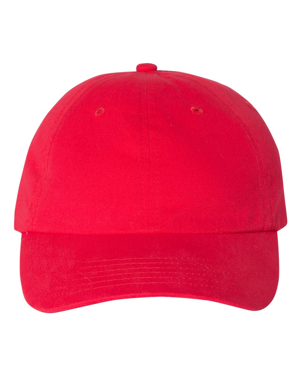 Adult Brushed Twill Cap, Red