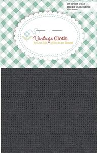 10-Count Tula -- Blackboard Color -- Vintage Cloth Cross-Stich Fabric --- 17in x 17in by Lory Holt®