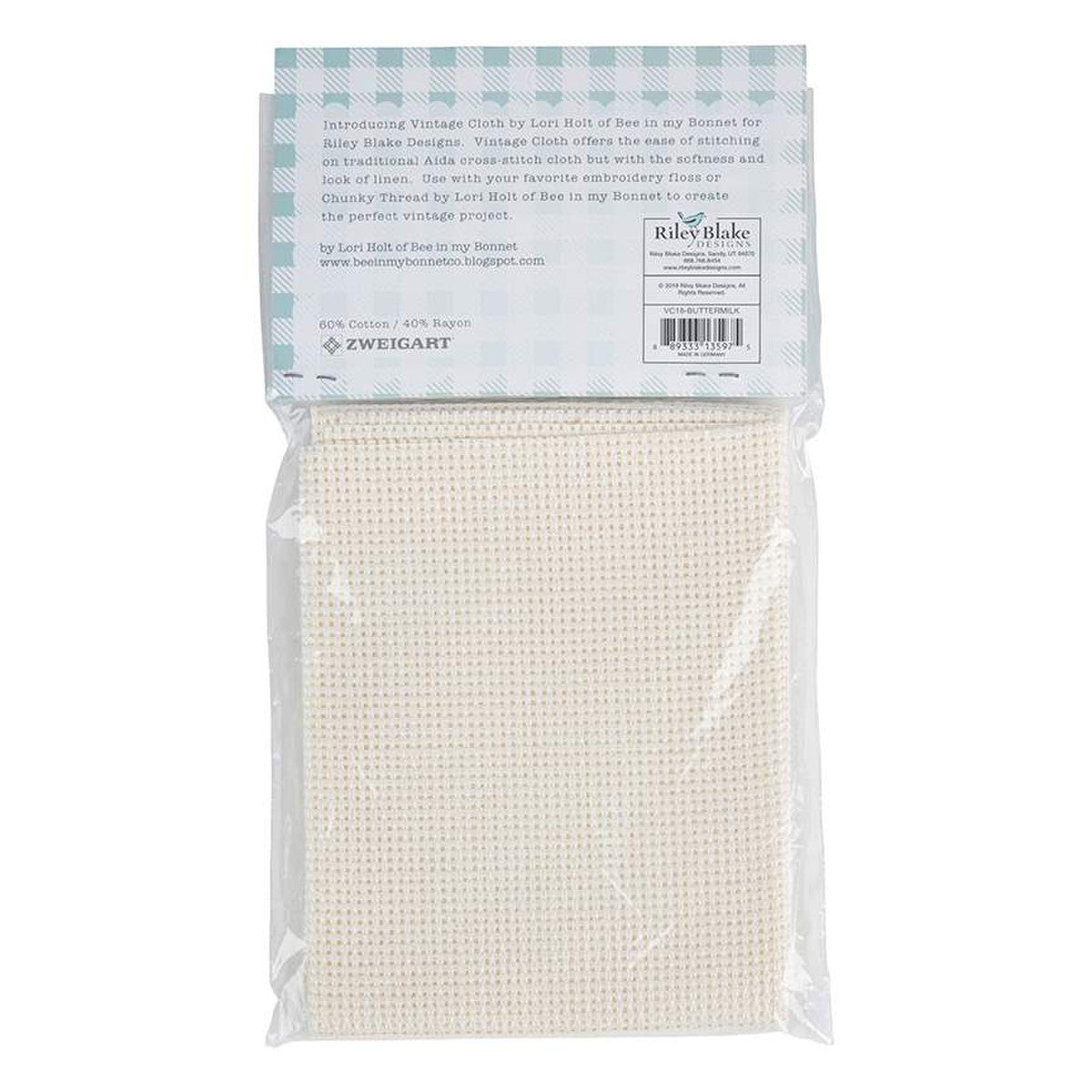 10-Count Tula -- Buttermilk Color -- Vintage Cloth Cross-Stich Fabric --- 17in x 17in by Lory Holt®