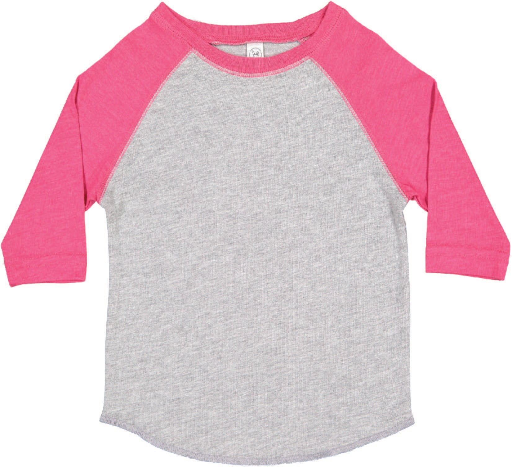 Toddler (Unisex) Raglan Baseball T-Shirt  (Vintage Heather / Vintage Hot Pink)