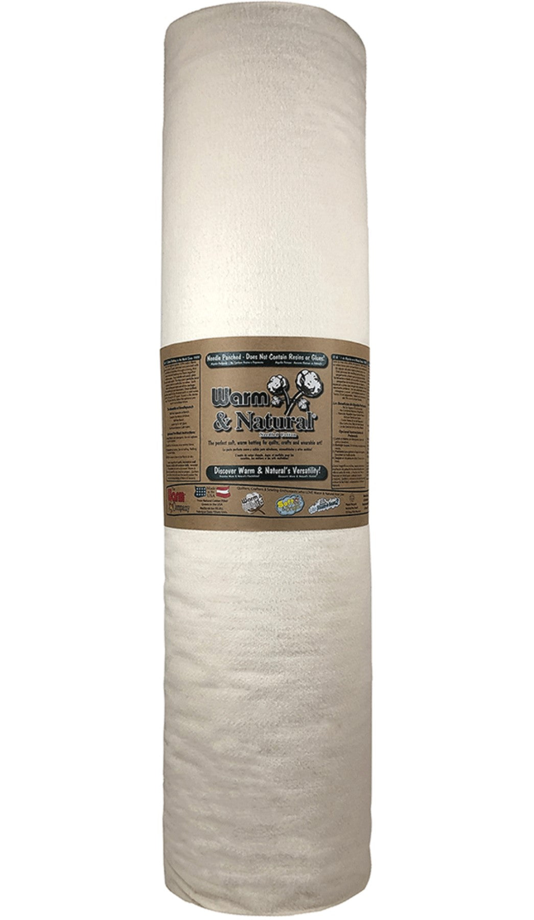 Warm & Natural, Needle Cotton Batting,   45 in x 40 yards Bolt