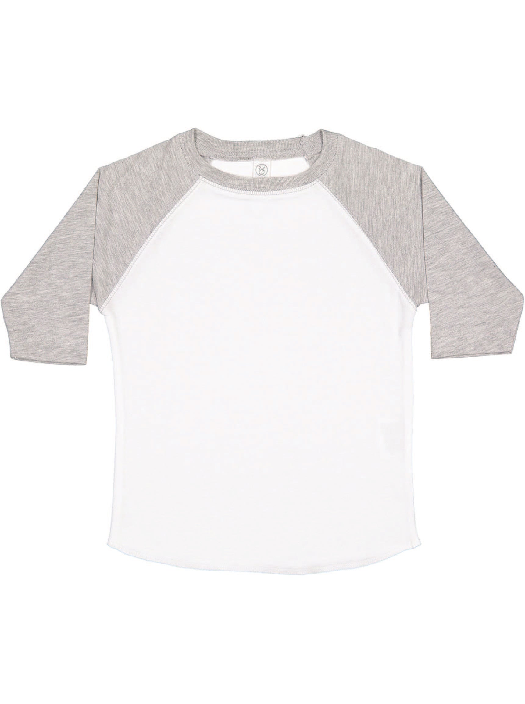 Toddler (Unisex) Raglan Baseball T-Shirt  (White / Vintage Heather)