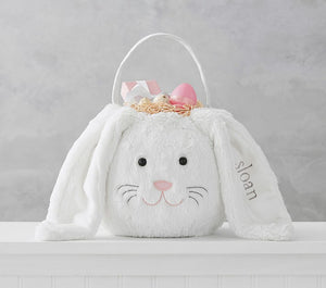 White Bunny Easter Bucket