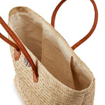 Load image into Gallery viewer, Woven Palm Leaf Tote --- Natural Color
