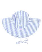 Load image into Gallery viewer, Baby Seersucker Blue Swim Hat, (Ages: 0-12M) by Ruffle Butts®
