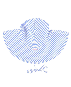 Baby Seersucker Blue Swim Hat, (Ages: 0-12M) by Ruffle Butts®