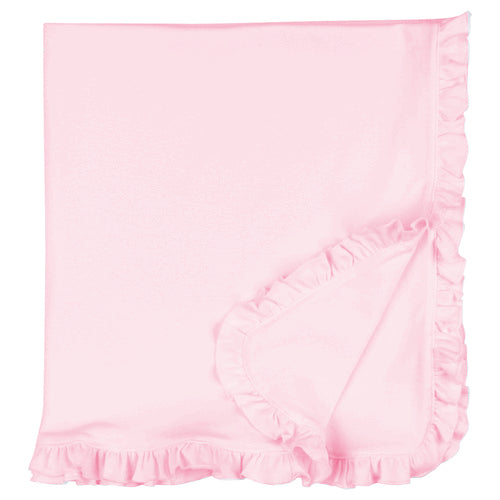 Embroidery Blank Set with Ruffle Trim, Pink Color