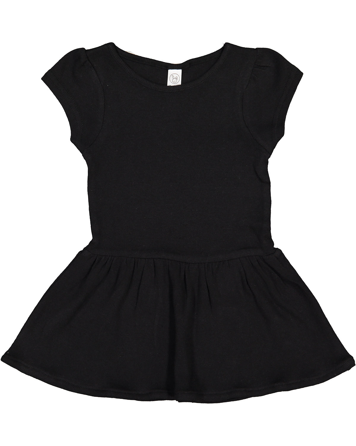 Baby Cotton Rib Dress, (Sizes: 6M - 24M), Black