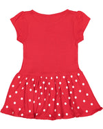 Load image into Gallery viewer, Baby Cotton Rib Dress, (Sizes: 6M - 24M), Red / White Dots
