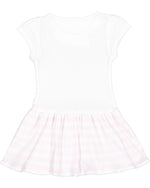 Load image into Gallery viewer, Baby Cotton Rib Dress, (Sizes: 6M - 24M), White with Light Pink Stripes
