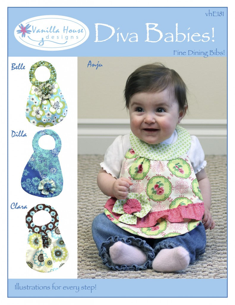 Diva Babies Bibs Patterns by Vanilla House Designs